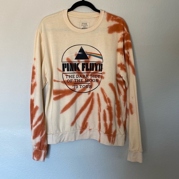 Pink Floyd crewneck sweatshirt women’s medium tie dye peach - Picture 1 of 4